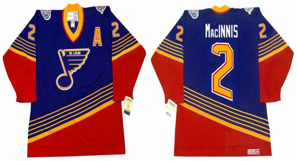 2019 Men St.Louis Blues #2 Macinnis blue CCM NHL jerseys->st.louis blues->NHL Jersey